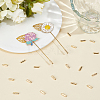 100Pcs Brass Stick Pin End Caps FIND-SC0021-13G-4