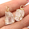 Raw Rough Natural Quartz Crystal Pendants FIND-PW0020-04D-1