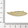 Rack Plating Brass Micro Pave Cubic Zirconia Connector Pendants KK-Z063-34G-3