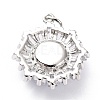 Brass Micro Pave Cubic Zirconia Pendants ZIRC-O044-21E-P-3