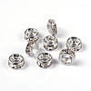 Brass Rhinestone Spacer Beads RB-A014-Z6mm-01S-NF-1