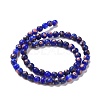 Faceted Millefiori Glass Round Beads Strands LK-P005-10-3