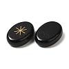 13Pcs Natural Obsidian Rune Stone G-C095-02C-2