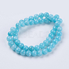 Natural Yellow Jade Beads Strands X-G-G598-8mm-YXS-28-2