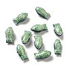 Handmade Printed Porcelain Beads PORC-E015-17F-1
