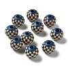 Wood Laser Engraved Tartan Beads WOOD-I011-01B-06-2
