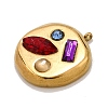 304 Stainless Steel Rhinestone Pendants RB-CBA9060-04G-2