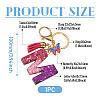 Alloy Resin Butterfly Keychains KEYC-TADJ0002-02G-M-3