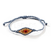 Adjustable Evil Eye Polyester Cord Braided Bracelets for Men Women BI7988-14-1