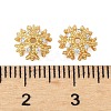 Brass Micro Pave Clear Cubic Zirconia Bead Caps KK-V015-32G-2