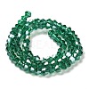 Transparent Electroplate Glass Beads Strands GLAA-F029-2mm-A10-2