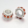 Silver Color Plated Alloy Rhinestone Beads RB-J528-21S-1