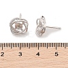 925 Sterling Silver Micro Pave Cubic Zirconia Earring Settings Findings STER-B003-28P-3
