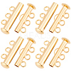 6Pcs Brass Slide Lock Clasps KK-BBC0027-58B-7