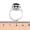 Heart Brass Micro Pave Cubic Zirconia Cuff Open Rings for Women CU-CBA0A21-02P-7