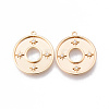 Brass Micro Pave Clear Cubic Zirconia Pendants KK-N232-175G-NF-1