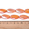 Electroplate Transparent Glass Beads Strands EGLA-N055-02E-4