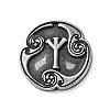 Rune Letters Alloy Pendants PALLOY-S193-01AS-15-1