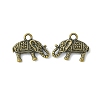 Tibetan Style Alloy Elephant Pendants TIBEP-23670-AB-FF-1