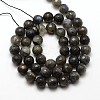 Grade AA Natural Gemstone Labradorite Faceted Round Beads Strands G-E251-32-12mm-3