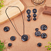 25Pcs 5 Styles 4-Hole Resin Buttons BUTT-TA0001-49-7