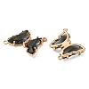 Brass Pave Faceted Glass Connector Charms FIND-Z020-04V-2