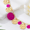 Alloy Textured Disc Tassel Anklets FS-WG7E5E5-01-4