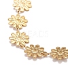 Enamel Daisy Link Chain Necklace NJEW-P220-01G-03-3