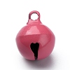 Baking Paint Brass Bell Pendants KK-WH0044-35D-2