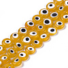 Handmade Evil Eye Lampwork Beads Strands X-LAMP-S191-02B-01-2