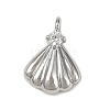 Brass Pave Clear Cubic Zirconia Pendants KK-L238-31P-1