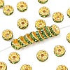Brass Grade A Rhinestone Spacer Beads RSB038NF-10G-1