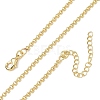 2MM Brass Double Link Chain Necklaces for Women KK-CBA2293-18G-4