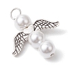 Shell Pearl Beaded Angel Pendants PALLOY-JF03016-4