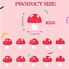 20Pcs Mushroom Silicone Focal Beads JX901D-2