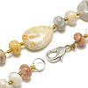 Natural Crazy Agate Beaded Necklaces NJEW-S399-23-2
