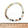 Natural Flower Amazonite Bead Stretch Bracelets X-BJEW-K212-A-007-3
