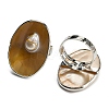 Freshwater Shell with Pearl Adjustable Finger Rings for Girl Women AJEW-Z010-03-3
