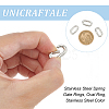 Unicraftale 4Pcs 304 Stainless Steel Spring Gate Rings STAS-UN0051-08-3