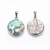 Abalone Shell/Paua Shell Pendants SSHEL-L008-74P-2