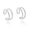 Brass Cuff Earrings EJEW-I249-18P-1