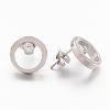 316 Surgical Stainless Steel Stud Earrings EJEW-K042-11P-2