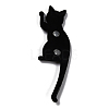 Cute Multifunction Cat Shape Acrylic Magnetic Refrigerator Sticker Fridge Magnets Hanging Hook AJEW-B002-01A-2