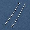 50MM Silver Color Plated Brass Eye Pins X-EPC5.0cm-S-2