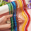 21 Strands 21 Colors Electroplate Glass Beads Strands EGLA-TA0003-07-6