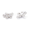 Rack Plating Brass Cubic Zirconia Charms X-ZIRC-C026-12P-2