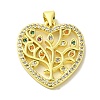 Brass Micro Pave Cubic Zirconia Pendants KK-Z042-21G-02-1