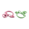 Spray Painted Alloy Swivel Lobster Clasps PALLOY-K004-02-3