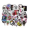 52Pcs Skull Theme PVC Self Adhesive Cartoon Stickers STIC-G001-01-2