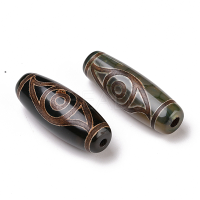 Tibetan Style dZi Beads X-TDZI-E004-01-1